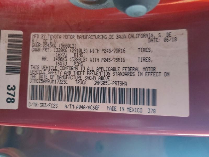 2018 Toyota Tacoma Double cab