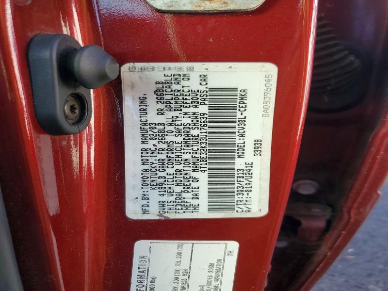 2003 Toyota Camry le