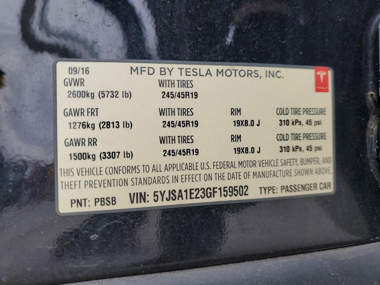 2016 Tesla Model s