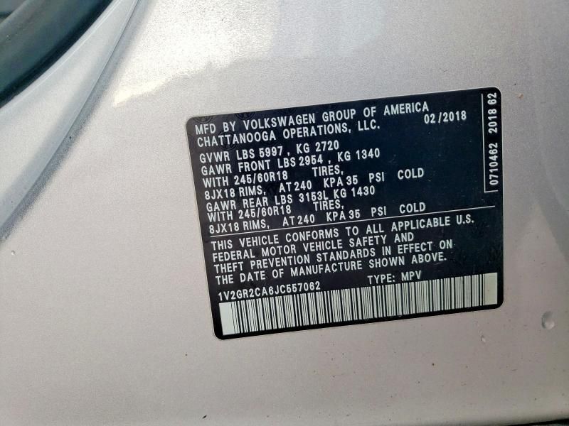 2018 Volkswagen Atlas s