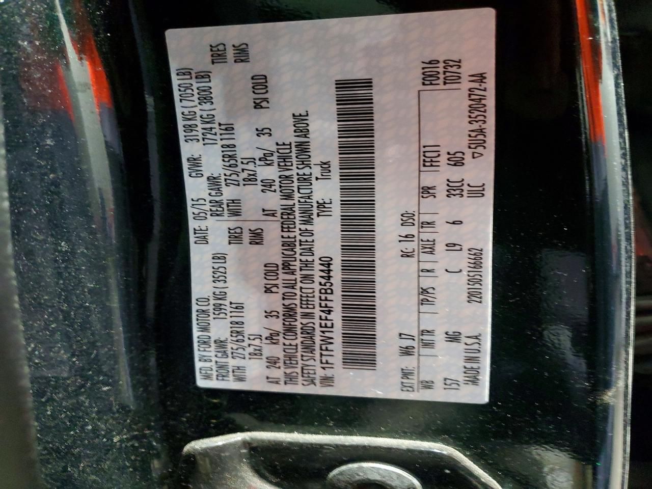 2015 Ford F150 Supercrew