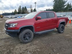 Chevrolet salvage cars for sale: 2018 Chevrolet Colorado ZR2