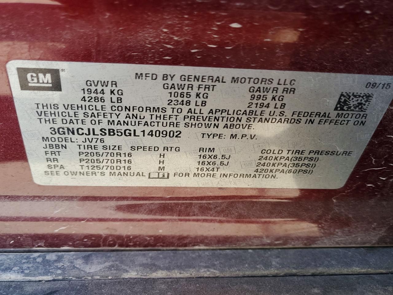 2016 Chevrolet Trax 1LT