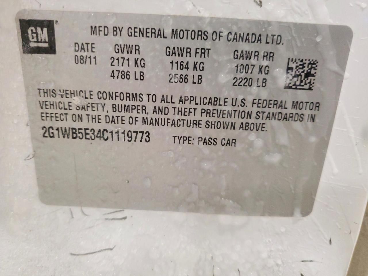 2012 Chevrolet Impala lt