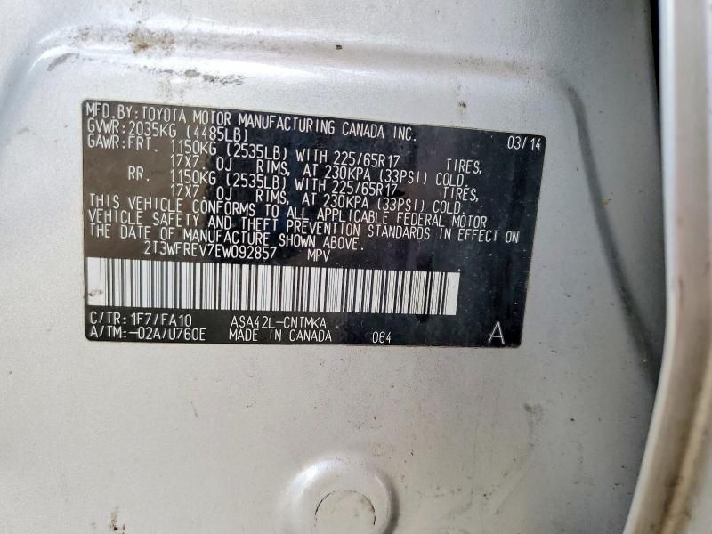 2014 Toyota Rav4 xle