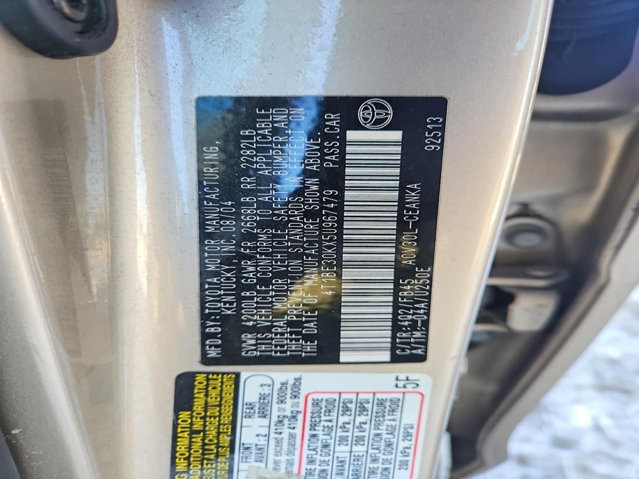 2005 Toyota Camry le