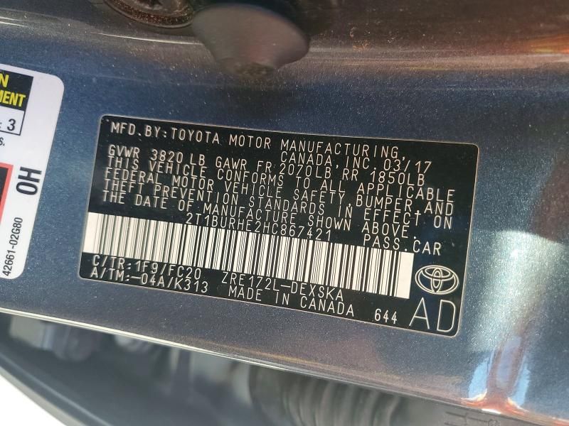 2017 Toyota Corolla l