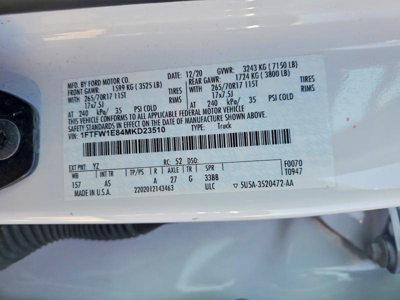 2021 Ford F150 Supercrew