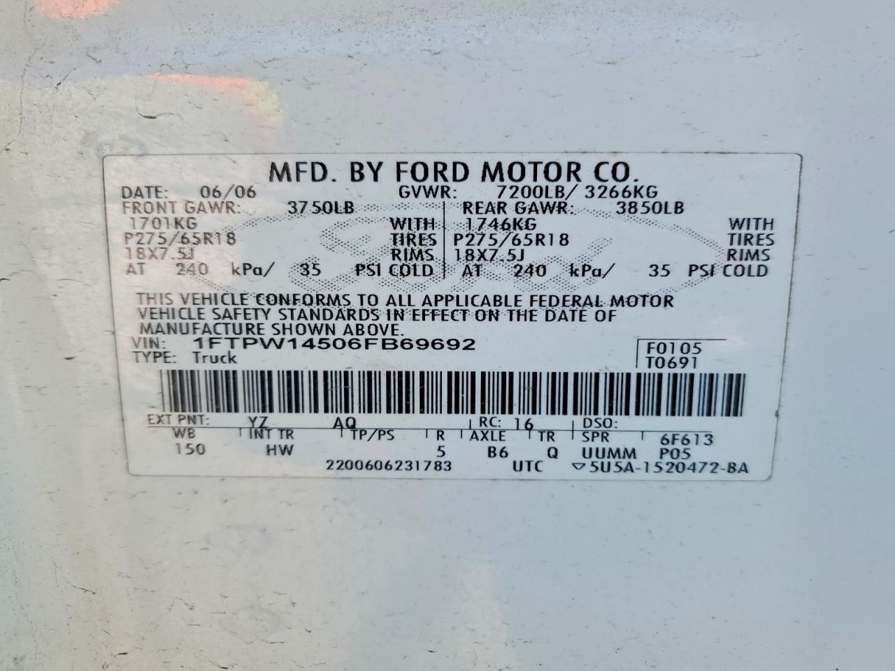 2006 Ford F150 Supercrew