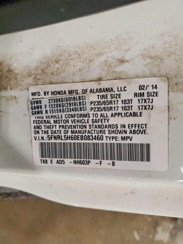 2014 Honda Odyssey exl