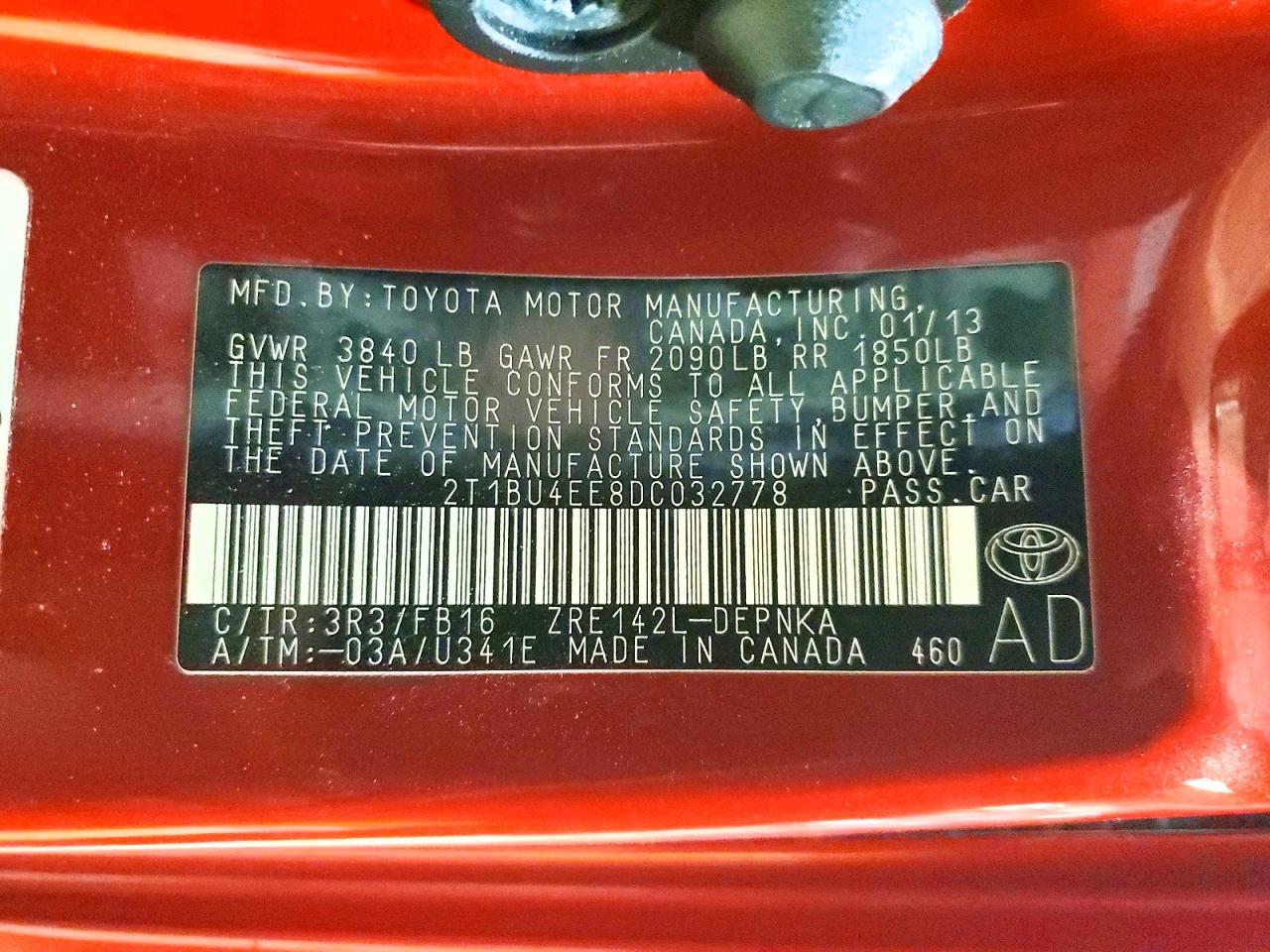 2013 Toyota Corolla Base