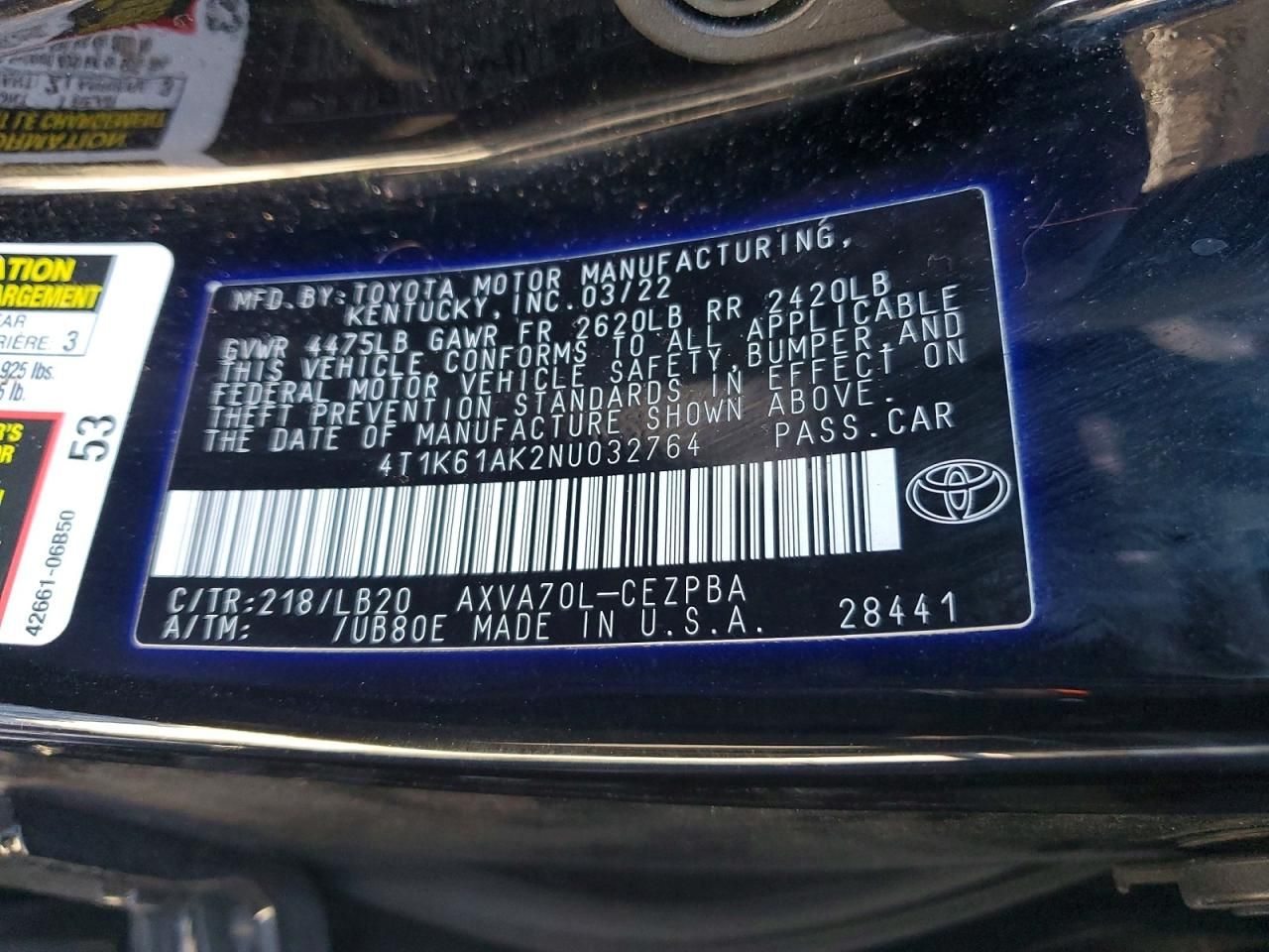 2022 Toyota Camry xse