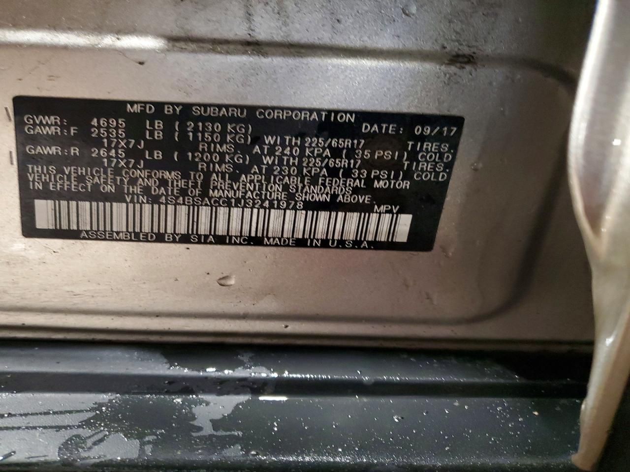 2018 Subaru Outback 2.5i Premium