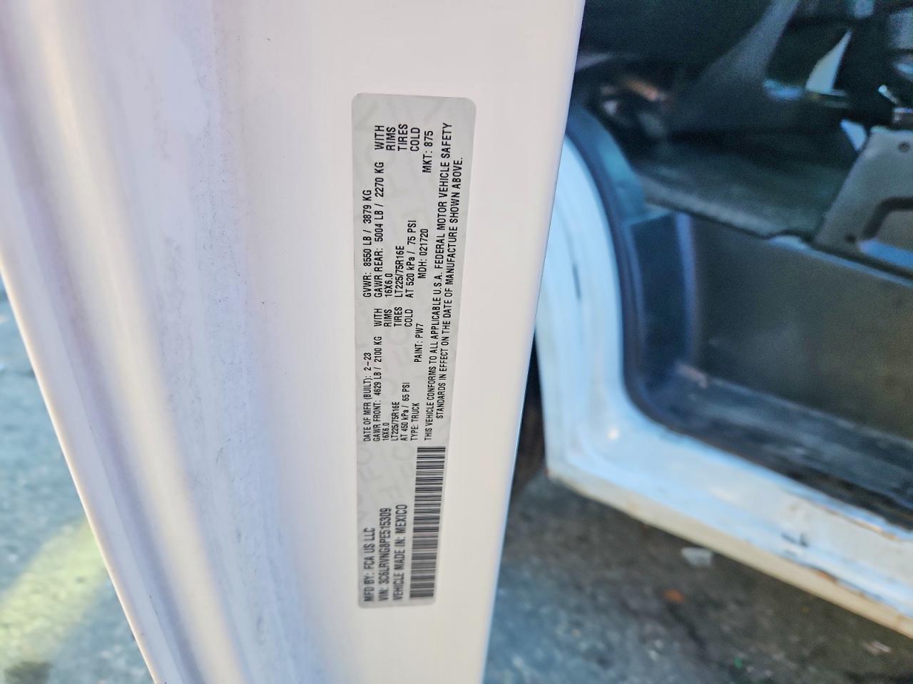 2023 Dodge RAM Promaster 1500 Delivery Van