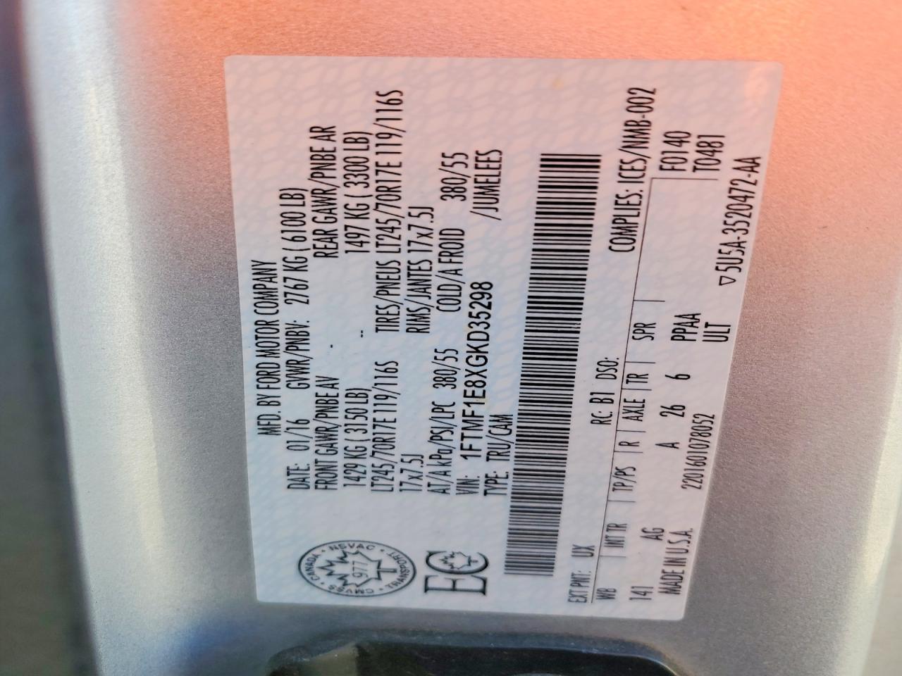 2016 Ford F150