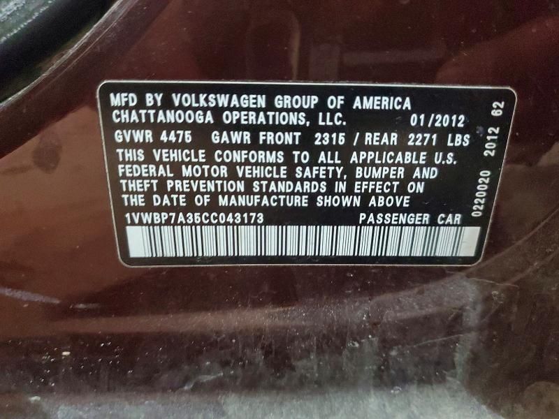 2012 Volkswagen Passat se