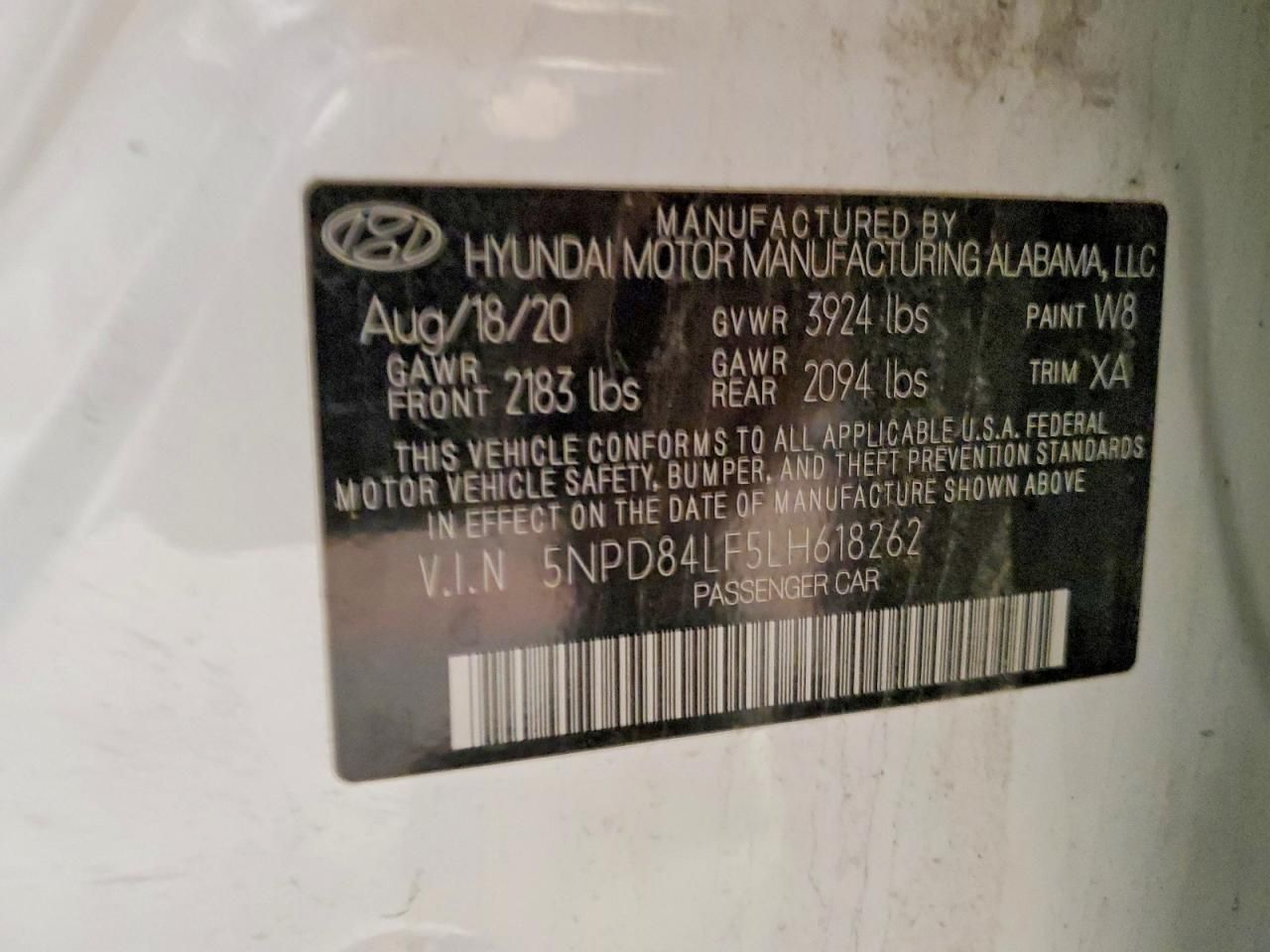 2020 Hyundai Elantra sel