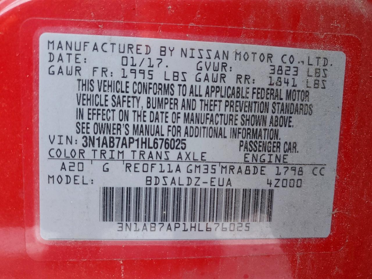 2017 Nissan Sentra s