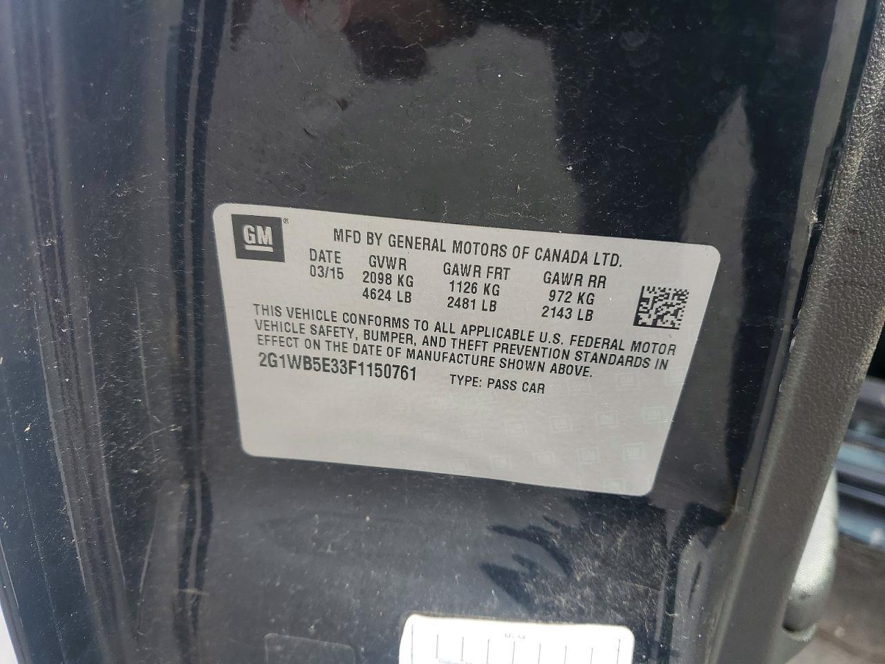 2015 Chevrolet Impala Limited lt
