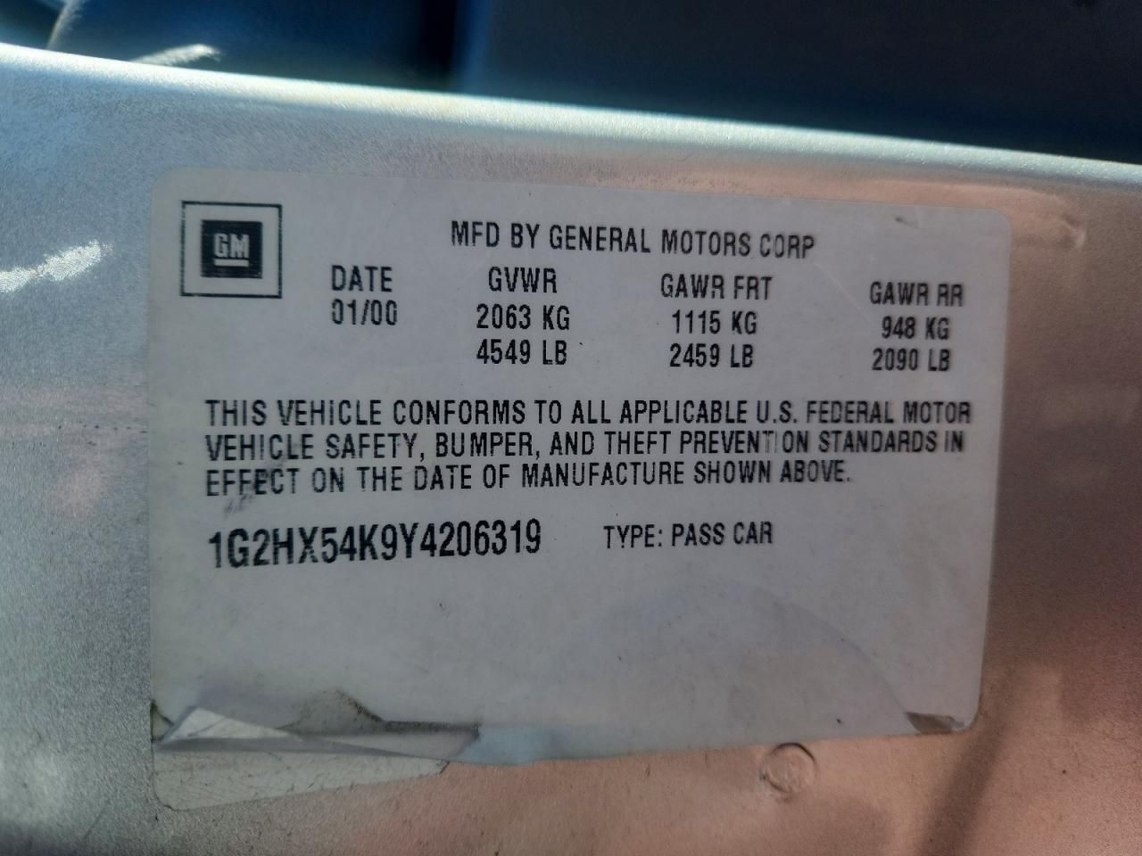 2000 Pontiac Bonneville se