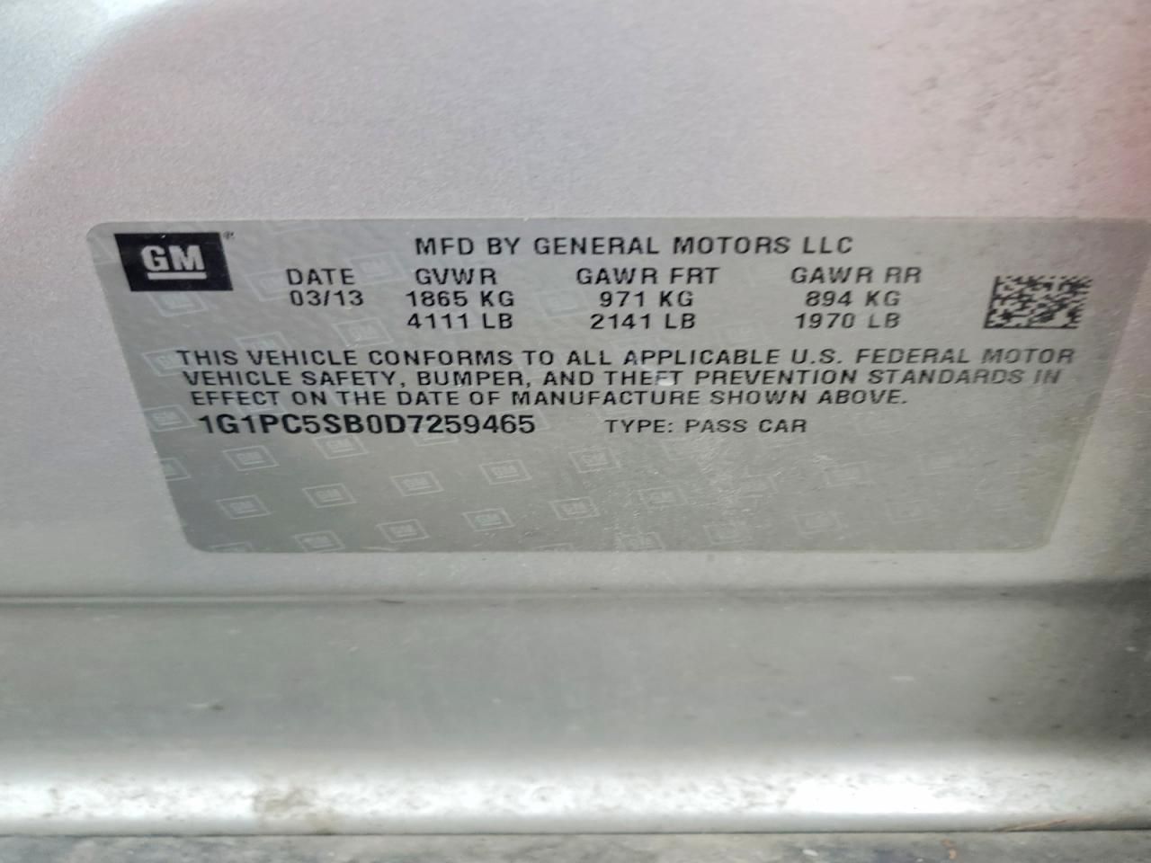 2013 Chevrolet Cruze lt