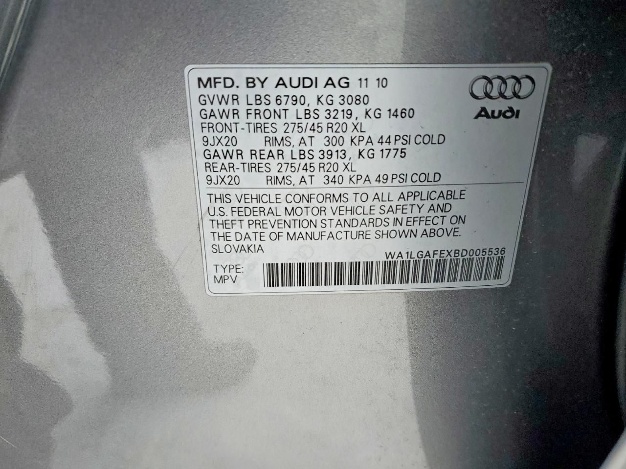 2011 Audi Q7 Premium Plus