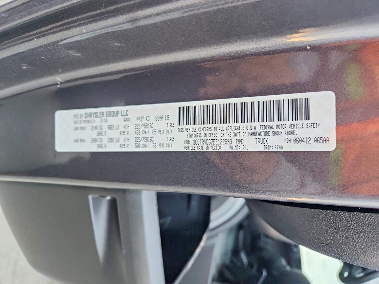 2014 Dodge Ram Promaster 2500 2500 High