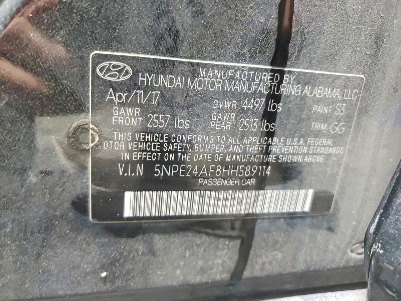 2017 Hyundai Sonata se