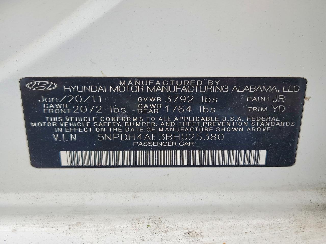 2011 Hyundai Elantra gls