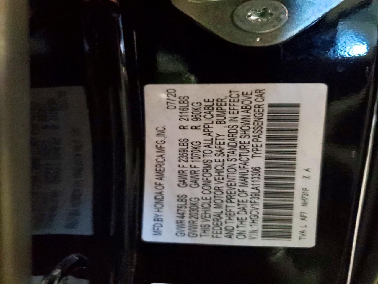 2020 Honda Accord Sport