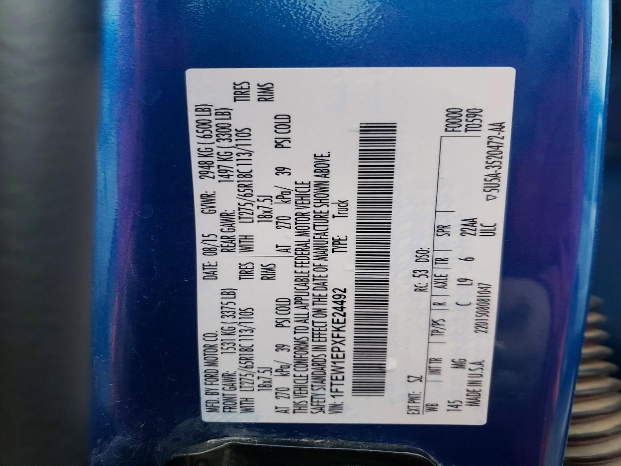 2015 Ford F150 Supercrew