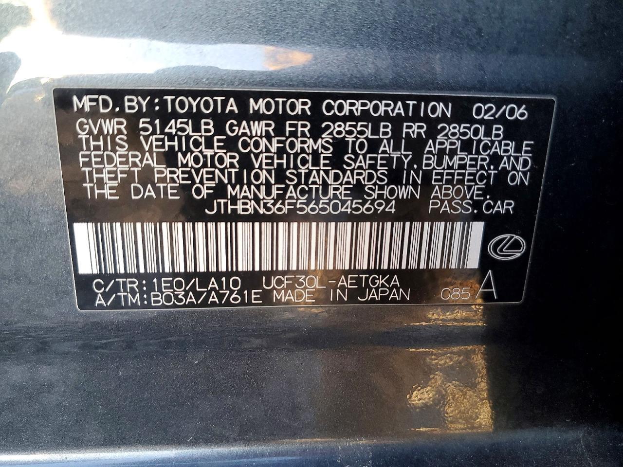2006 Lexus Ls 430