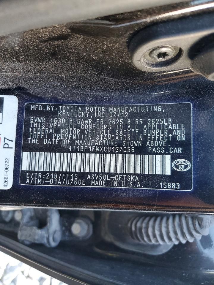 2012 Toyota Camry Base