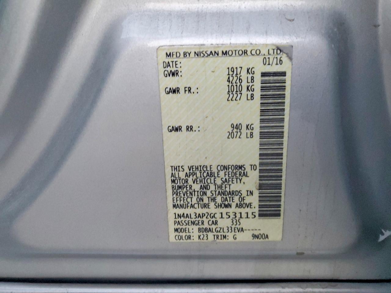 2016 Nissan Altima 2.5