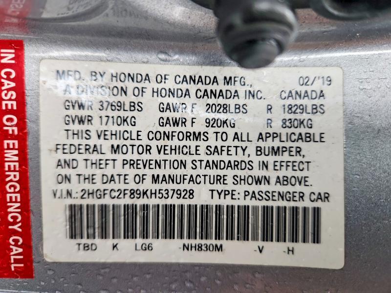 2019 Honda Civic Sport