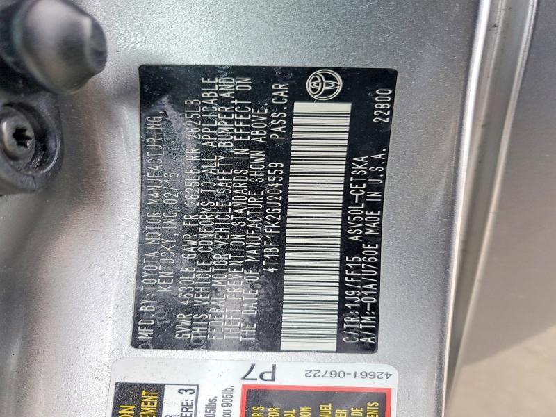 2016 Toyota Camry le