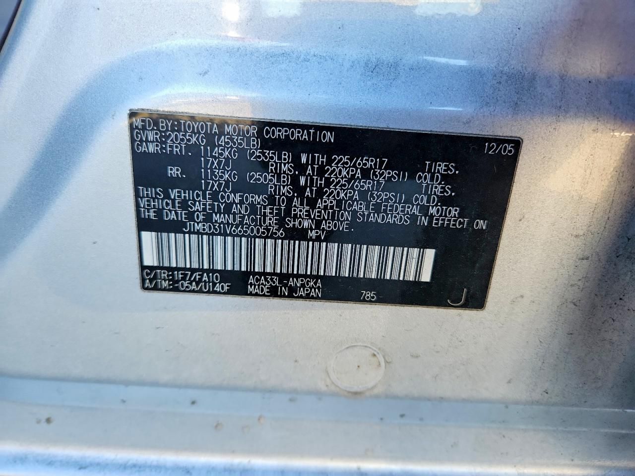 2006 Toyota Rav4 Limited