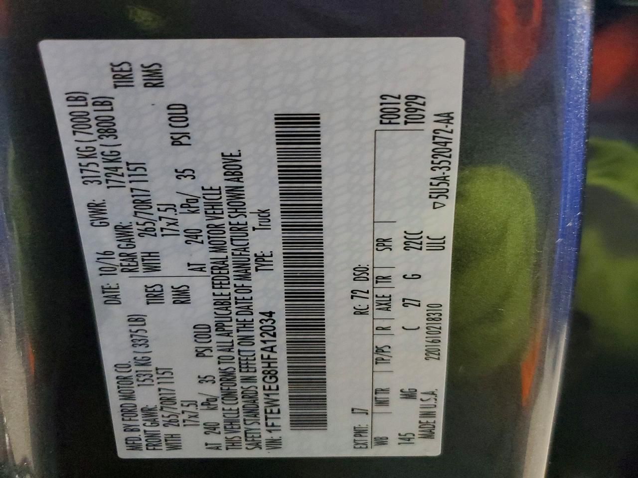 2017 Ford F150 Supercrew