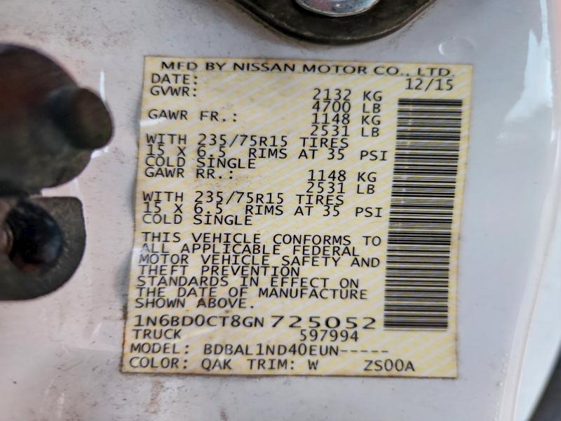 2016 Nissan Frontier s