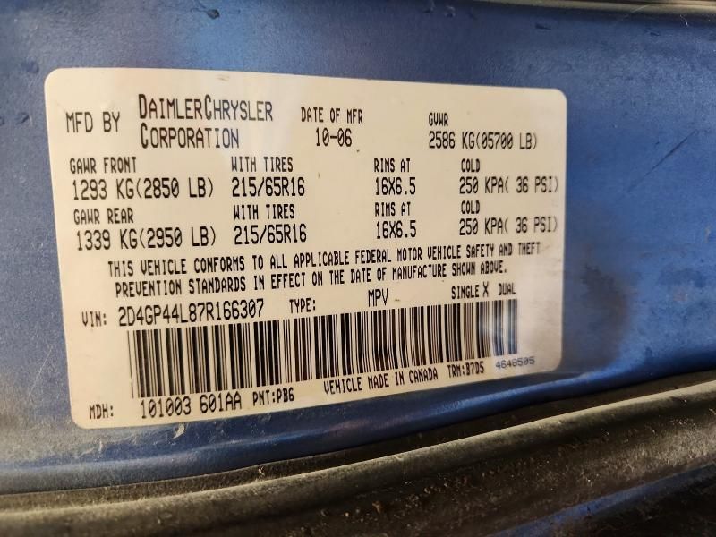 2007 Dodge Grand Caravan sxt