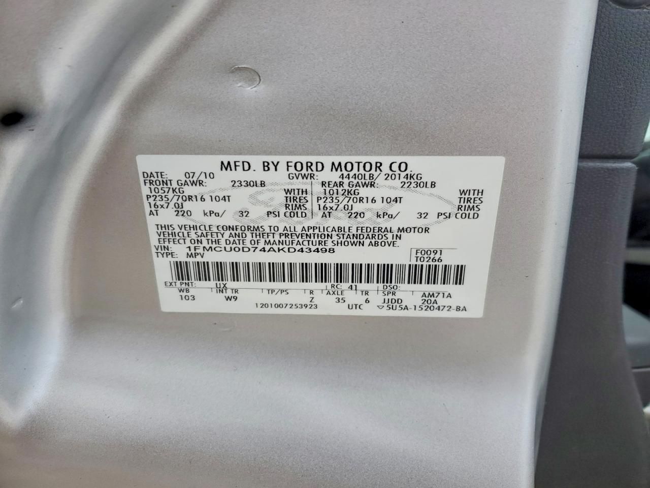 2010 Ford Escape xlt