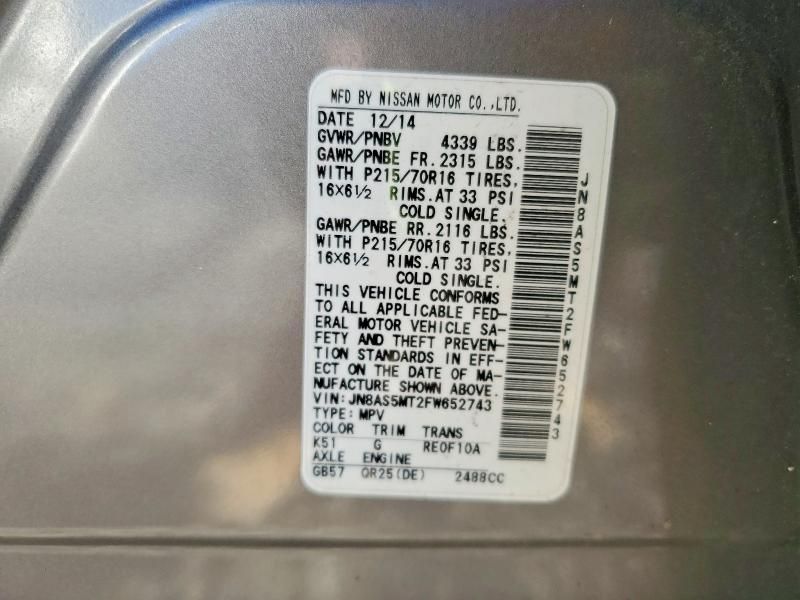 2015 Nissan Rogue Select s