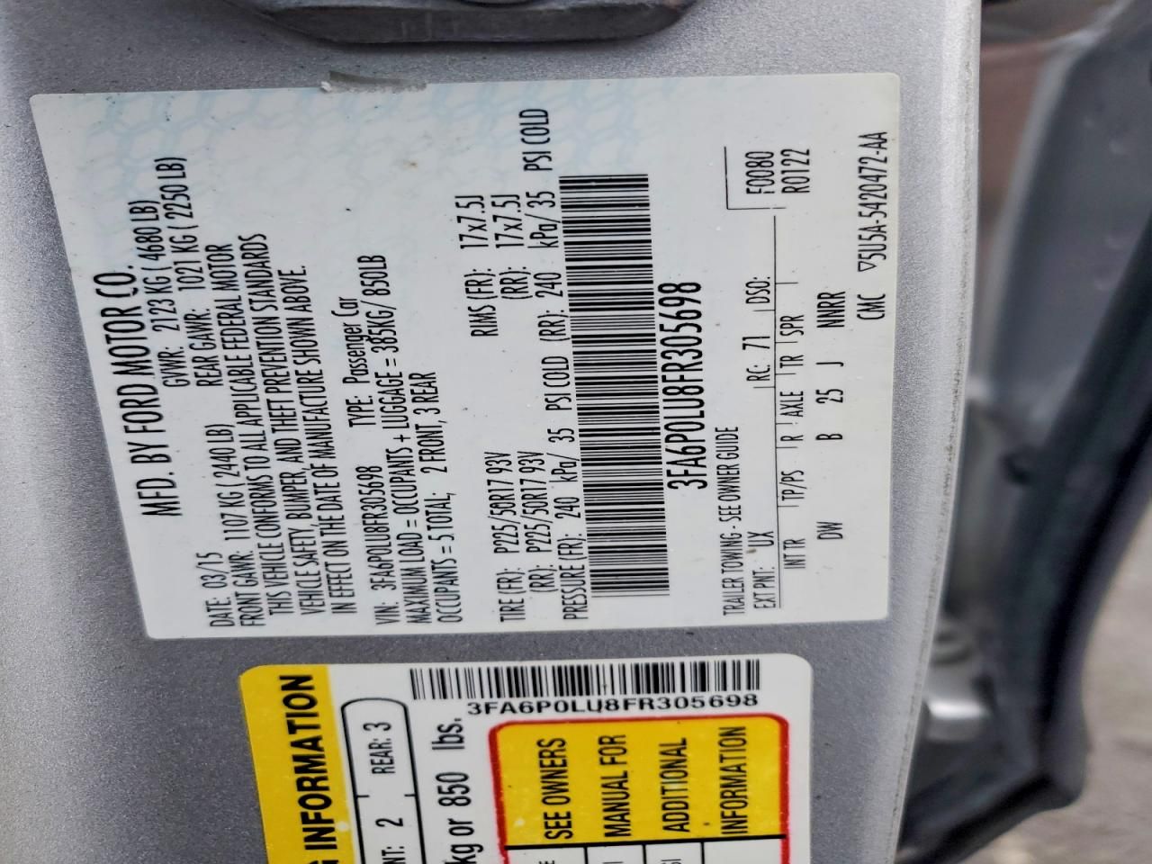 2015 Ford Fusion se Hybrid