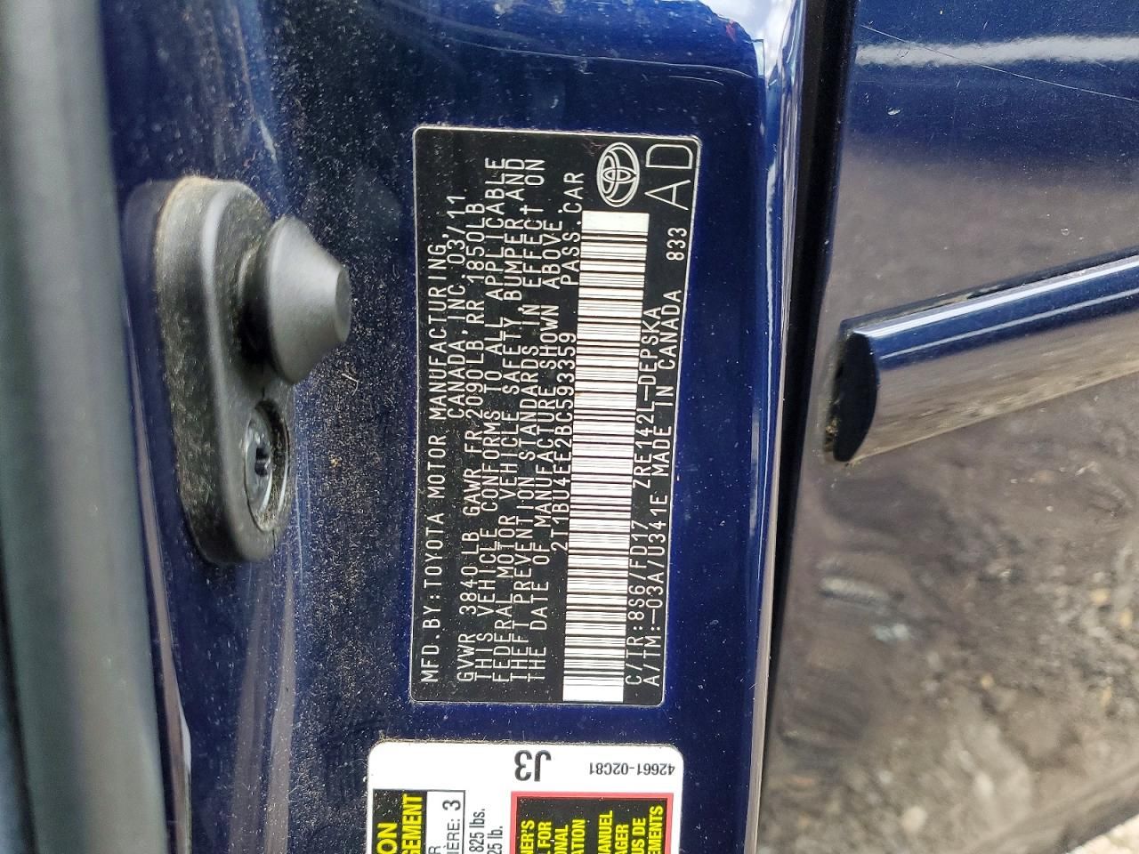 2011 Toyota Corolla Base