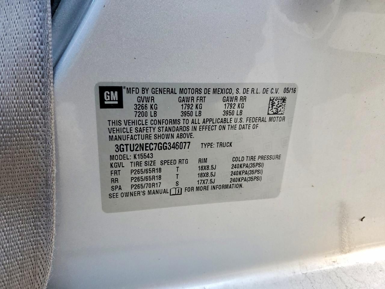 2016 GMC Sierra K1500 SLT