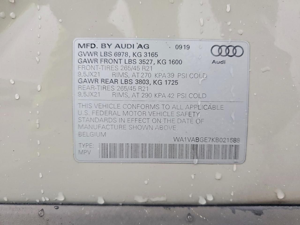 2019 Audi E-tron Prestige