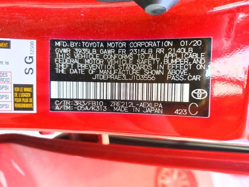 2020 Toyota Corolla le