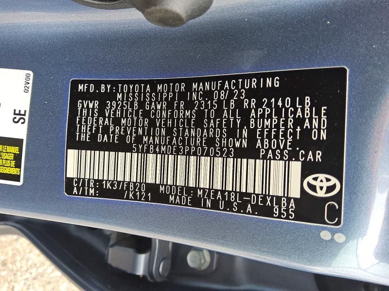 2023 Toyota Corolla le