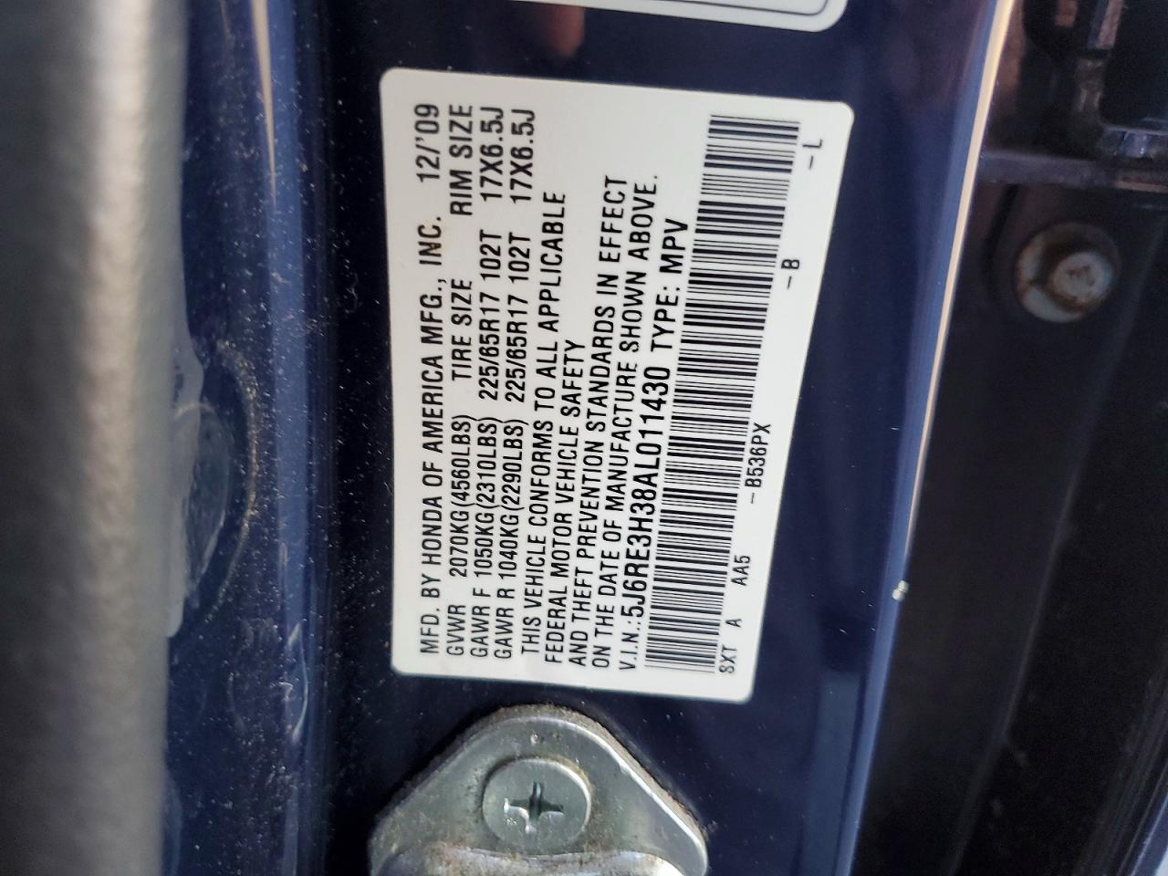 2010 Honda Cr-v lx