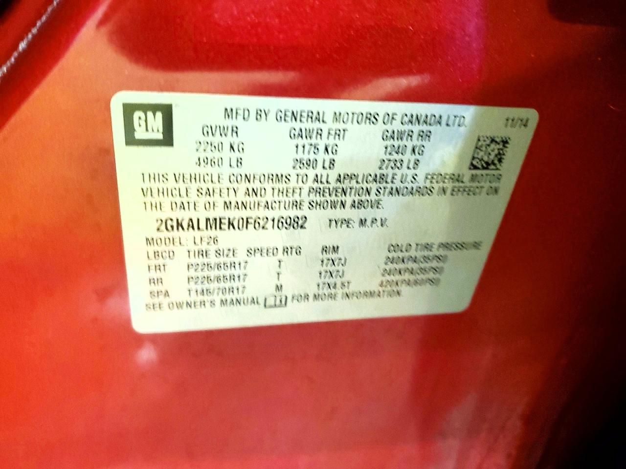 2015 GMC Terrain sle